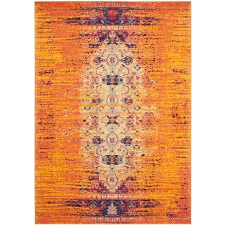 Safavieh Monaco Power Loomed Rectangle Rug, Orange - Multi, 6 Ft. 7 In. X 9 Ft. 2 In. MNC209H-6